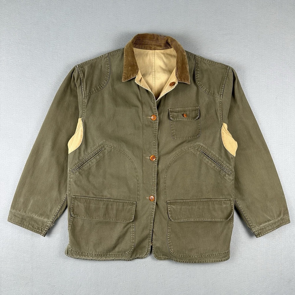 Polo Country Ralph Lauren Reversible Hunting Field Jacket Men's Large Green